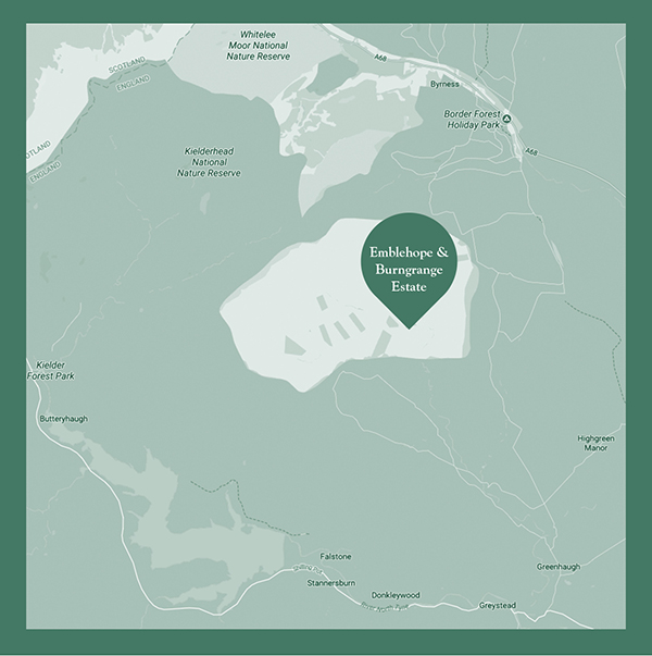 Emblehope and Burngrange Estate map