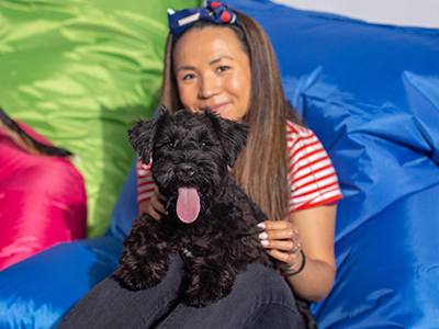 Girl with dog