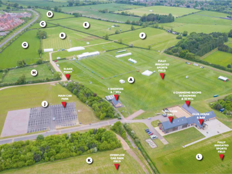 Layout of Rutland showground